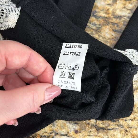 Twin Set by Simona Barbieri Viscose Blend Trim Cardigan In Black Size S - Picture 6 of 8